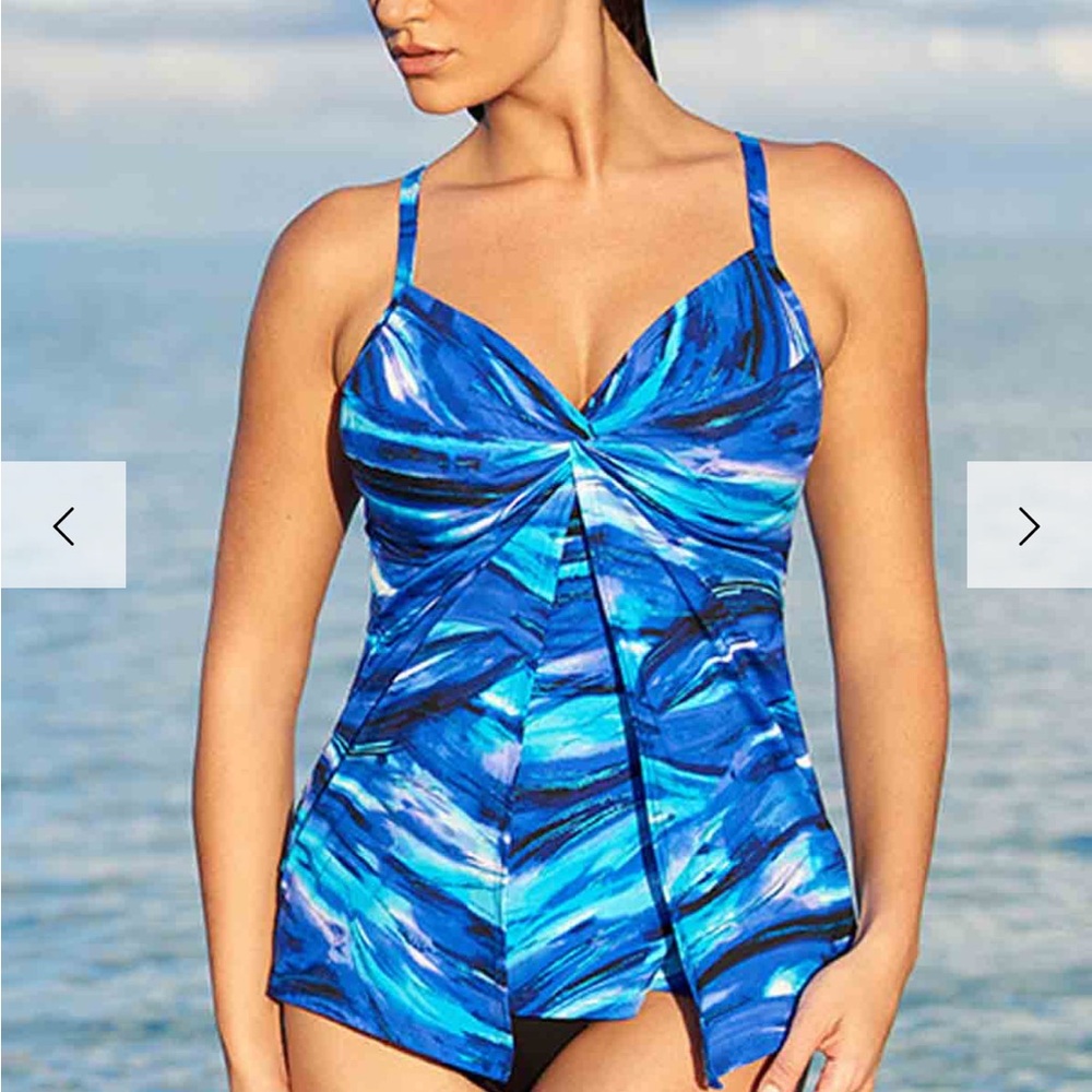 Miraclesuit Blue Tie-Dye Tankini NWOT